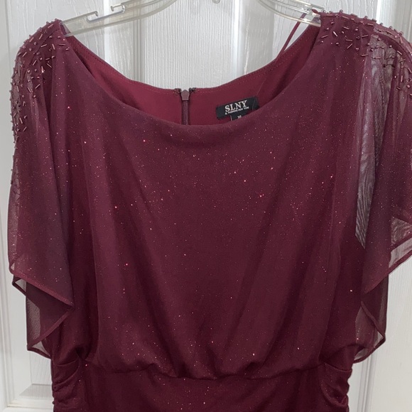 SLNY Burgundy Maxi Dress - Picture 6 of 12